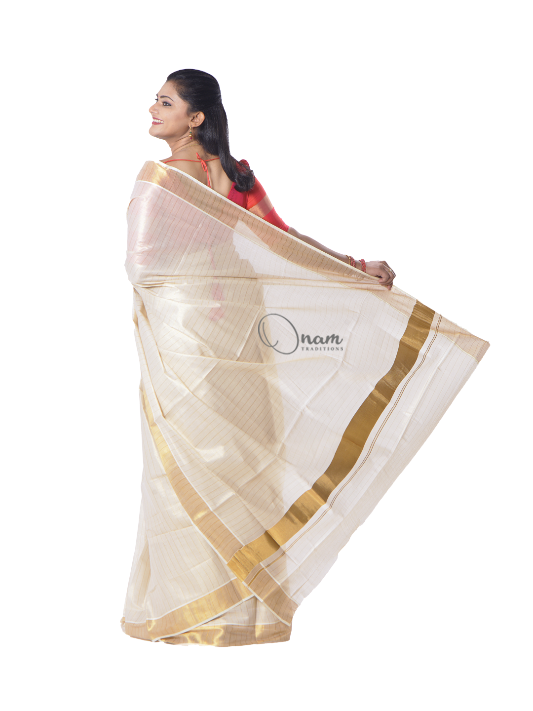 Southloom.com - Kerala Tissue Kasavu Saree With Krishna and Peacock Feather  Design Rs. 1660/- Buy online at: https://southloom.com/products/kerala- tissue-kasavu-saree-with-krishna-design-2?_pos=7&_sid=00cb7ae5e&_ss=r |  Facebook