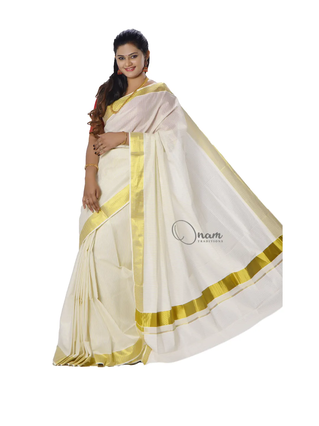 Buy KRISHA CLOTHES ONAM SAREE FOR WOMEN at Amazon.in