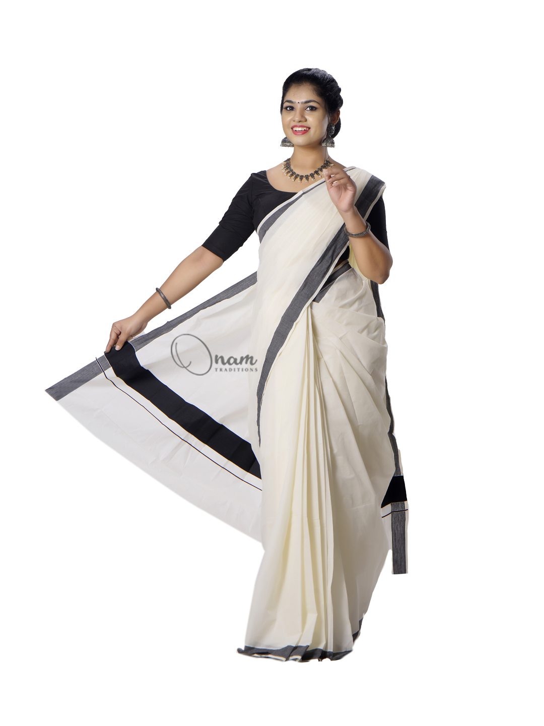 Kerala Saree Karuppu Mundu Saree – The Kaithari Project