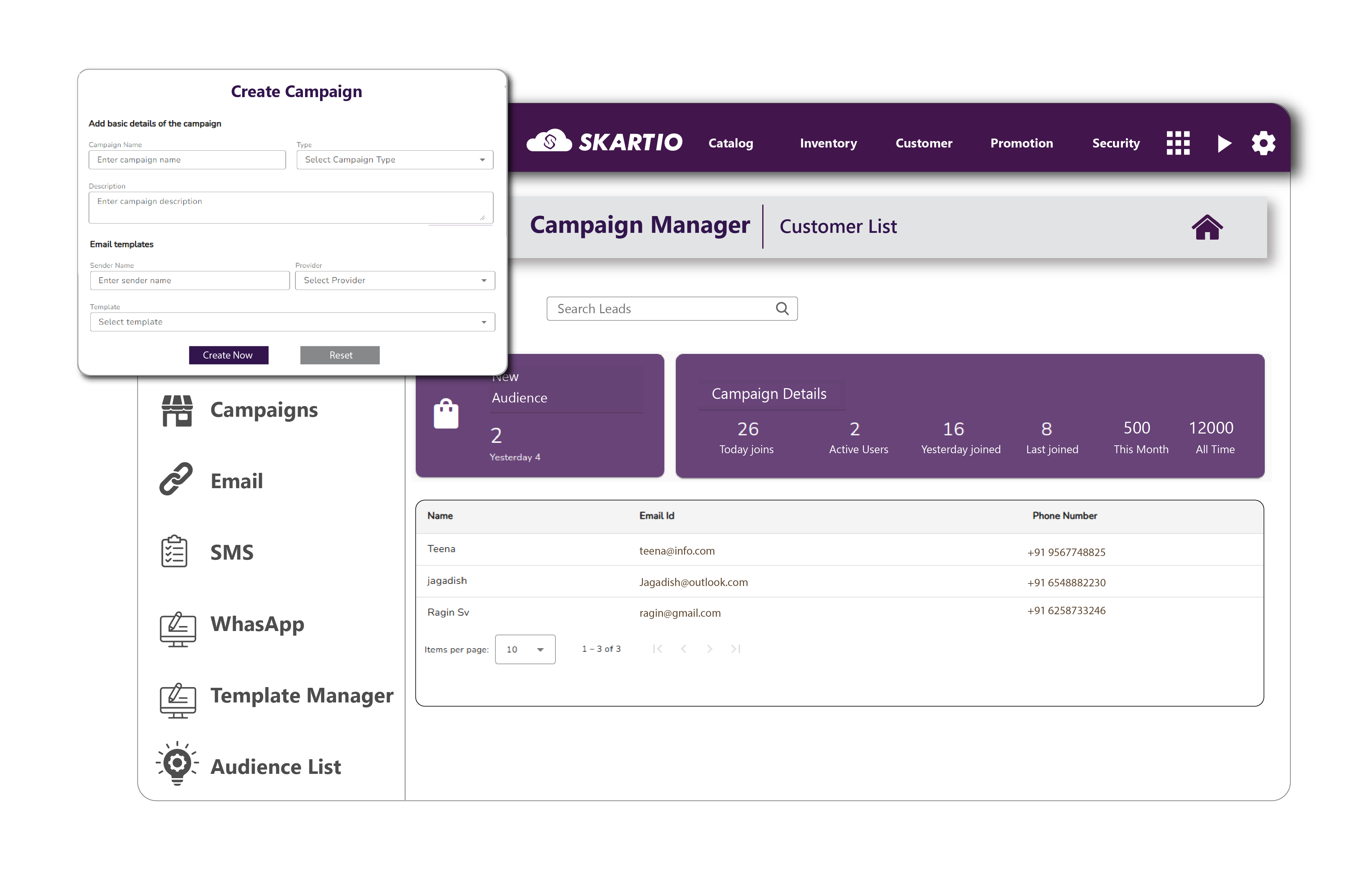 Metrics & KPI’s screen